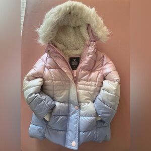 Puffer Jacket with Faux Fur Hood
